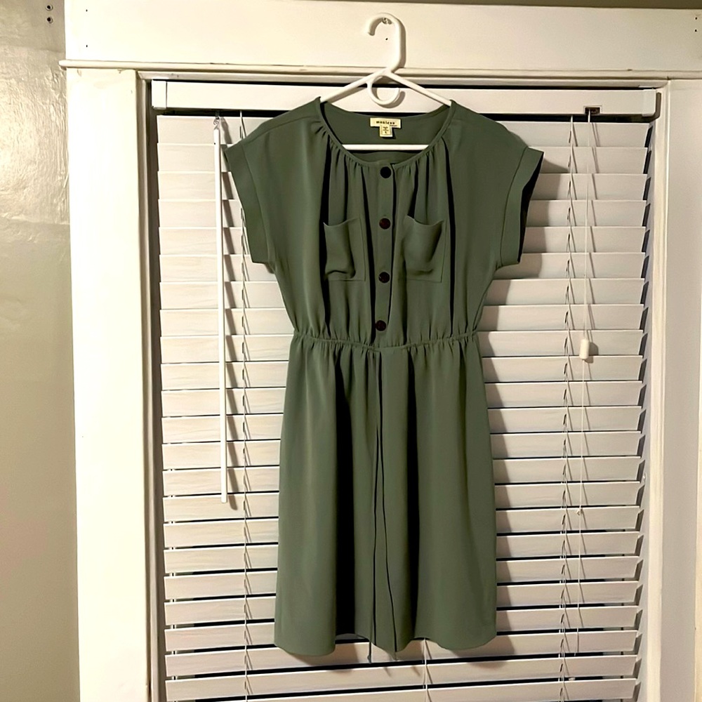 Sea green dress, polyester, size L